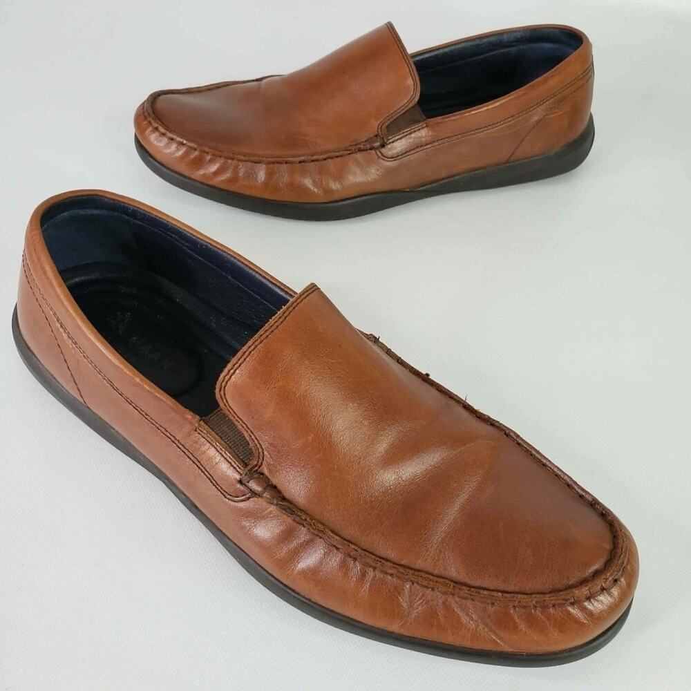Cole Haan Lovell 2 Brown Slip On Leather Driving Moc Shoes Men’s Size 12 M